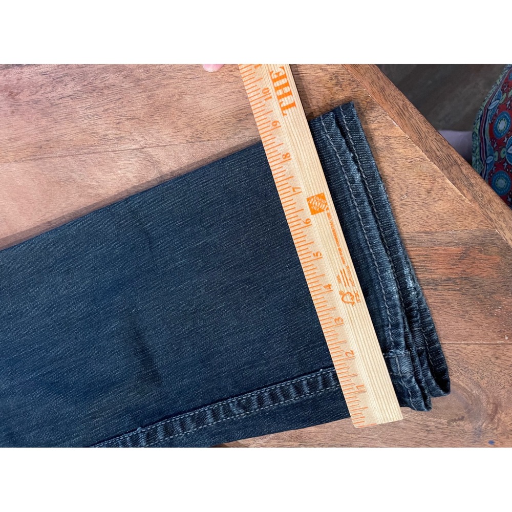 Big Star Maddie Boot Cut Dark Wash Mid Rise Y2K Embroidered Denim 32R Plus Size - Picture 13 of 15